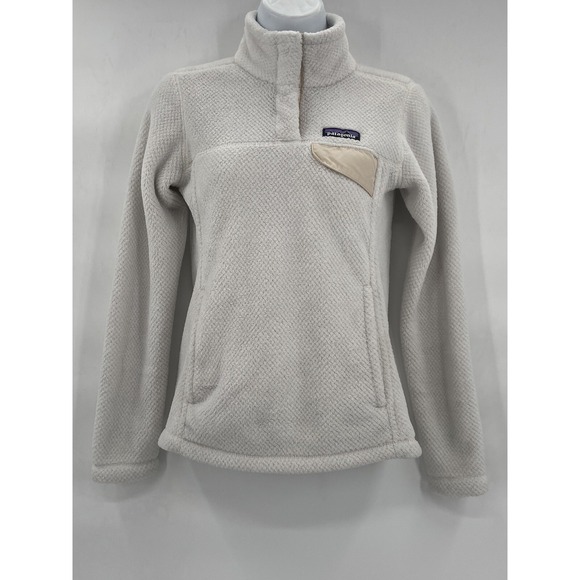 Patagonia Jackets & Blazers - Patagonia Women's White Quarter-Button‎ Pullover Jacket - Size Small
